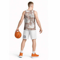 Mocha Mousse Aloha Hawaii Basketball Jersey Monstera Hibiscus Plumeria Seamless Vibes - Polynesian Pride