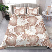 Mocha Mousse Aloha Hawaii Bedding Set Monstera Hibiscus Plumeria Seamless Vibes - Polynesian Pride