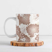 Mocha Mousse Aloha Hawaii Ceramic Mug Monstera Hibiscus Plumeria Seamless Vibes - Polynesian Pride