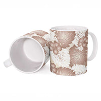 Mocha Mousse Aloha Hawaii Ceramic Mug Monstera Hibiscus Plumeria Seamless Vibes - Polynesian Pride
