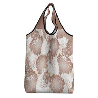 Mocha Mousse Aloha Hawaii Grocery Bag Monstera Hibiscus Plumeria Seamless Vibes - Polynesian Pride
