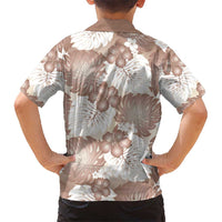 Mocha Mousse Aloha Hawaii Kid Hawaiian Shirt Monstera Hibiscus Plumeria Seamless Vibes LT14 - Polynesian Pride