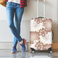 Mocha Mousse Aloha Hawaii Luggage Cover Monstera Hibiscus Plumeria Seamless Vibes LT14 - Polynesian Pride