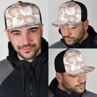 Mocha Mousse Aloha Hawaii Mesh Trucker Cap Monstera Hibiscus Plumeria Seamless Vibes - Polynesian Pride