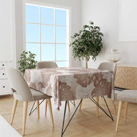 Mocha Mousse Aloha Hawaii Tablecloth Monstera Hibiscus Plumeria Seamless Vibes - Polynesian Pride