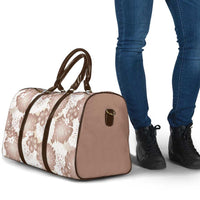 Mocha Mousse Aloha Hawaii Travel Bag Monstera Hibiscus Plumeria Seamless Vibes - Polynesian Pride