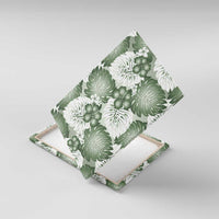 Sage Green Aloha Hawaii Canvas Wall Art Monstera Hibiscus Plumeria Seamless Vibes LT14 With Frame Sage Green - Polynesian Pride
