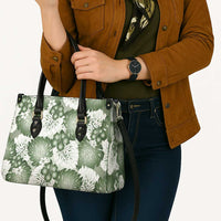 Sage Green Aloha Hawaii Leather Bag Monstera Hibiscus Plumeria Seamless Vibes - Polynesian Pride