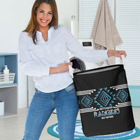Aotearoa Atua Ranginui Laundry Basket Maori Sky Father Taniko Motifs