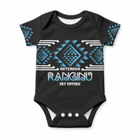 Aotearoa Atua Ranginui Personalised Baby Onesie Maori Sky Father Taniko Motifs