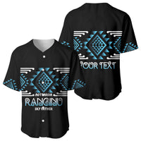 Aotearoa Atua Ranginui Personalised Baseball Jersey Maori Sky Father Taniko Motifs