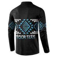 Aotearoa Atua Ranginui Personalised Button Sweatshirt Maori Sky Father Taniko Motifs