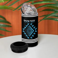 Aotearoa Atua Ranginui Personalised 4 in 1 Can Cooler Tumbler Maori Sky Father Taniko Motifs