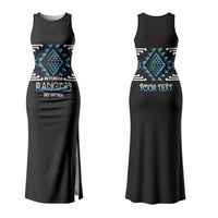 Aotearoa Atua Ranginui Personalised Family Matching Tank Maxi Dress and Hawaiian Shirt Maori Sky Father Taniko Motifs