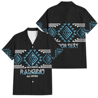 Aotearoa Atua Ranginui Personalised Family Matching Tank Maxi Dress and Hawaiian Shirt Maori Sky Father Taniko Motifs