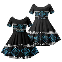 Aotearoa Atua Ranginui Personalised Family Matching Tank Maxi Dress and Hawaiian Shirt Maori Sky Father Taniko Motifs