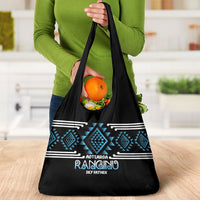 Aotearoa Atua Ranginui Grocery Bag Maori Sky Father Taniko Motifs