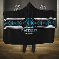 Aotearoa Atua Ranginui Hooded Blanket Maori Sky Father Taniko Motifs