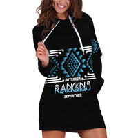 Aotearoa Atua Ranginui Personalised Hoodie Dress Maori Sky Father Taniko Motifs