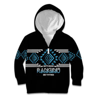 Aotearoa Atua Ranginui Personalised Kid Hoodie Maori Sky Father Taniko Motifs