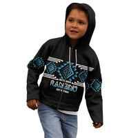 Aotearoa Atua Ranginui Personalised Kid Hoodie Maori Sky Father Taniko Motifs