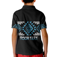Aotearoa Atua Ranginui Personalised Kid Polo Shirt Maori Sky Father Taniko Motifs
