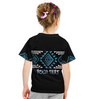 Aotearoa Atua Ranginui Personalised Kid T Shirt Maori Sky Father Taniko Motifs