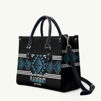 Aotearoa Atua Ranginui Leather Bag Maori Sky Father Taniko Motifs