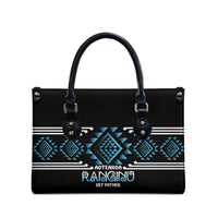 Aotearoa Atua Ranginui Leather Bag Maori Sky Father Taniko Motifs