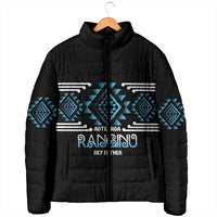 Aotearoa Atua Ranginui Personalised Padded Jacket Maori Sky Father Taniko Motifs