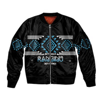 Aotearoa Atua Ranginui Personalised Sleeve Zip Bomber Jacket Maori Sky Father Taniko Motifs