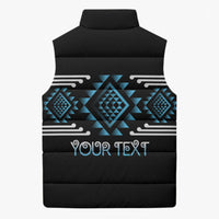 Aotearoa Atua Ranginui Personalised Sleeveless Puffer Jacket Maori Sky Father Taniko Motifs