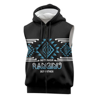 Aotearoa Atua Ranginui Personalised Sleeveless Zip Hoodie Maori Sky Father Taniko Motifs