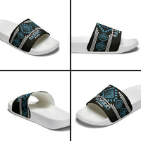Aotearoa Atua Ranginui Slide Sandals Maori Sky Father Taniko Motifs
