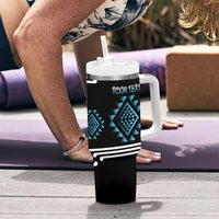 Aotearoa Atua Ranginui Personalised Tumbler With Handle Maori Sky Father Taniko Motifs