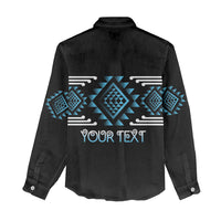 Aotearoa Atua Ranginui Personalised Women Casual Shirt Maori Sky Father Taniko Motifs