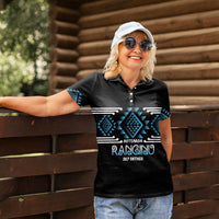 Aotearoa Atua Ranginui Personalised Women Polo Shirt Maori Sky Father Taniko Motifs