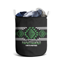 Aotearoa Atua Papatuanuku Laundry Basket Maori Earth Mother Taniko Motifs