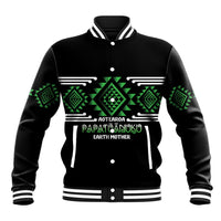 Aotearoa Atua Papatuanuku Personalised Baseball Jacket Maori Earth Mother Taniko Motifs