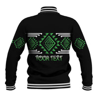 Aotearoa Atua Papatuanuku Personalised Baseball Jacket Maori Earth Mother Taniko Motifs