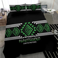 Aotearoa Atua Papatuanuku Bedding Set Maori Earth Mother Taniko Motifs