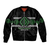Aotearoa Atua Papatuanuku Personalised Bomber Jacket Maori Earth Mother Taniko Motifs