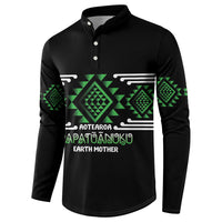 Aotearoa Atua Papatuanuku Personalised Button Sweatshirt Maori Earth Mother Taniko Motifs
