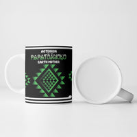 Aotearoa Atua Papatuanuku Personalised Ceramic Mug Maori Earth Mother Taniko Motifs