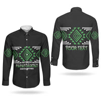 Aotearoa Atua Papatuanuku Personalised Couples Matching Long Sleeve Bodycon Dress and Long Sleeve Button Shirt Maori Earth Mother Taniko Motifs