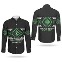 Aotearoa Atua Papatuanuku Personalised Couples Matching Off Shoulder Maxi Dress and Long Sleeve Button Shirt Maori Earth Mother Taniko Motifs