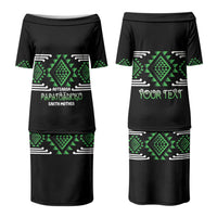 Aotearoa Atua Papatuanuku Personalised Couples Matching Puletasi and Hawaiian Shirt Maori Earth Mother Taniko Motifs