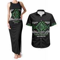 Aotearoa Atua Papatuanuku Personalised Couples Matching Tank Maxi Dress and Hawaiian Shirt Maori Earth Mother Taniko Motifs