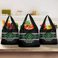 Aotearoa Atua Papatuanuku Grocery Bag Maori Earth Mother Taniko Motifs