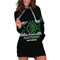 Aotearoa Atua Papatuanuku Personalised Hoodie Dress Maori Earth Mother Taniko Motifs